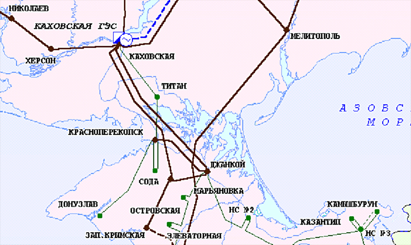 Каховская гэс карта