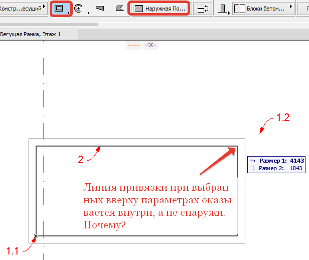 Бегущая рамка архикад